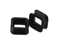 Hoisy Set de 2 Dilatateurs d’Oreille, 4mm(6G) Kit Ecarteur Oreille, Carré, Silicone, Noir