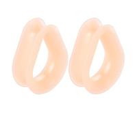 Hoisy Set de 2 Dilatateurs d’Oreille, Ecarteur d Oreilles 12mm(1/2 inch), Goutte d'Eau, Silicone, Couleur Chair