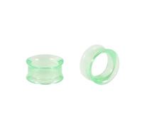 Hoisy Set de 2 Dilatateurs d’Oreille, Ecarteur Tunnel 12mm(1/2 inch) Oreille, Rond Creux, Acrylique, Vert