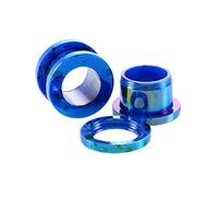 Hoisy Set de 2 Dilatateurs d’Oreille, Ecarteurs Oreilles 2mm(12G), Cerceau Bleu avec Motif à Pois, Acrylique, Bleu