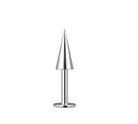 Hoisy Stud Piercing Nez Droit Titane Femme 1.2x8mm 16G, 6MM Forme Cône, Piercing Nez Argent