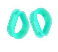 Hoisy Tunnel Oreille 2 PCS, Ecarteurs Oreilles 12mm(1/2 inch), Goutte d'Eau, Silicone, Vert
