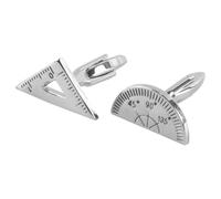 Hoite 1 Paire De Boutons De Manchette Rapporteur Triangle Mathématiques Rapporteur Règle Boutons De Manchette De Fête Architecte Cadeau Mathématiques Cadeaux Nouveauté Design Argent