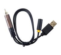 Hoite Adaptateur audio numérique coaxial S/PDIF RCA vers AUX femelle 3,5 mm avec interface USB, câble stéréo pour téléviseur, Blu-ray, DVD, décodeurs, amplificateurs de haut-parleurs