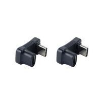 Hoite Adaptateur USB-C coudé à 180 degrés, 2 pièces, avec connecteur coudé 10 Gbit/s, angle de charge rapide PD100 W pour Steam Deck, Switch, ordinateur portable et tablette