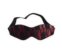Hoite Cache-yeux en satin doux et confortable pour adulte, avec dentelle florale rouge, pour la maison, les voyages, le bureau, les jeux de rôle, cadeau de Saint-Valentin