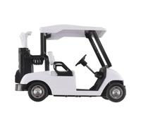 Hoite Chariot de golf en métal moulé sous pression, véhicule à traction, bureau de clubs, échelle 1:20, modèle blanc