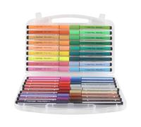 Hoite Feutres de coloriage lavables pour dessin, feutres, avec étui de rangement, pour coloriages/mangas/croquis pour adultes, 36 couleurs assorties, âge