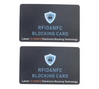 Hoite Lot De 2 Cartes De Blocage RFID/NFC, Protection De Carte Bancaire, Protection sans Contact pour Document D'identité, Passeport, Portefeuille, Etc.