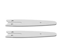 Hoite Lot de 2 mini plaques de guidage de tronçonneuse de 20,3 cm, longueur : 24 cm, en acier, pour accessoires de pièces de tronçonneuse électrique (1/4")