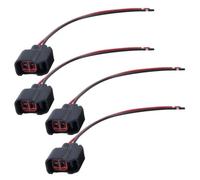 Hoite Lot de 4 connecteurs de faisceau d'adaptateurs EV6 EV14 S824 compatibles avec injecteur de carburant 15306318