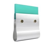 Hoite Raclette de sérigraphie avec manche en aluminium, dureté 75, caoutchouc, carré de 10 cm, vert, moderne, pour applications graphiques, textiles, machines manuelles