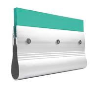 Hoite Raclette de sérigraphie avec manche en aluminium, dureté 75, caoutchouc, carré de 20 cm, vert, moderne, pour applications graphiques, textiles, machines manuelles
