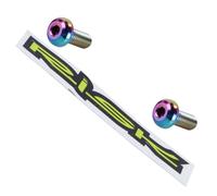 Hoite Vis en titane M5, lot de 2 vis de fixation pour porte-bidon M5 x 12 mm, vis à tête cylindrique en alliage de titane avec six pans creux pour VTT, vélo de route, multicolores