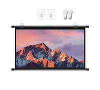 4:3/16:9 Ecran De Projection TV Et Home Cinema De 30/40/50/60/72Pouces, Toile pour Vidéoprojecteur, Ecran De Projection Mobile, Noir/Blanc Petit Écran Haute Définition(Black 16:9,50in)