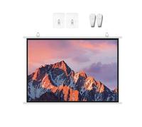 Hoiweqr 4:3/16:9 Ecran De Projection TV Et Home Cinema De 30/40/50/60/72Pouces, Toile pour Vidéoprojecteur, Ecran De Projection Mobile, Noir/Blanc Petit Écran Haute Définition(White 4:3,50in)