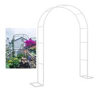 Hoiweqr Arche Plantes Grimpantes, Arche De Jardin, Arcade Mariage en Fer Revêtue De Poudre pour Plantes Grimpantes De Rose, Arche De Tonnelle De Jardin Robuste avec Cadre en Acier(White,2x2.3x0.4m)