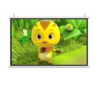 Hoiweqr Écran De Projection 30in 40in 50in 60in 72in, 16:9/4:3 Écran Videoprojecteur, 4K HD Manuel Enroulable, Ecran De Videoprojecteurs, Ecran Projecteur pour Cinéma Maison Bureau Voyage(16:9,60in)