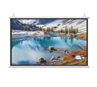 Hoiweqr Ecran De Projection Home-cinéma Format 16:9/4:3, Manuel Enroulable, 30in 40in 50in 60in 72in Écran De Projection Portable, Écran Vidéoprojecteur, pour Le Cinéma À Domicile(16:9,50in)