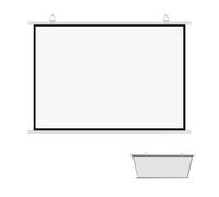 Hoiweqr Ecran Projecteur 30 Pouces, 40 Pouces, 50 Pouces, 60 Pouces, 72 Pouces, 4k 4:3/16:9 HD Anti-Plis Rideau Projecteur Portable Toile, Écran De Cinéma Manuel Enroulable pour Intérieur(16:9,40in)