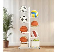 Hoiweqr Étagère De Rangement pour Balles, Organisateur D'Équipement Sportif pour Garage, Supports Amovibles, pour Volley-Ball, Football, Support De Rangement D'Équipements De Sport D'Extérieur