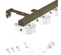 Hoiweqr Rail De Plafond en Aluminium pour Rideaux, Système De Rail De Rideaux Coulissant, Système Silencieux, 1m 2m 3m 5m Rail Ondulé en Forme De S, pour Bureau, Salon, Chambre