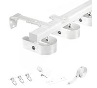 Hoiweqr Rail De Plafond en Aluminium pour Rideaux, Système De Rail De Rideaux Coulissant, Système Silencieux, 1m 2m 3m 5m Rail Ondulé en Forme De S, pour Bureau, Salon, Chambre