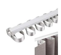 Rail De Rideau De Plafond en Aluminium 0.5m/1m/3m/6m, Pas Facile À Rouiller, Système De Rail De Rideaux Coulissant Rail De Rideau Ondulé en Forme De S Rail De Rideau Serpentin(2.8m(9.2ft))