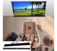 Hoiweqr Toile Videoprojecteur, 30 Pouces 40 Pouces 50 Pouces Ecran Projection Portable Rétractable Pull-Out Style, 4:3/16:9 Écran De Projection Portable, Projection Ultra-Courte Possible(16:9,50in)