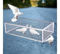 Hoixin Cage piège à Animaux piège à Pigeons piege oiseau Capture Corbeaux Cage cage à pigeon Avec 2 entrées à sens unique et une lucarne Convient aux pigeons, perroquets, corbeaux et oiseaux(40x30x26c