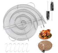 Hojalis Générateur De Fumée Froide, Serpentin Fumoir À Froid, En Acier Inoxydableserpentinfumoir A Froids Avec 6 Crochets Et 2 Brosses, Fumoir A Froid Pour Grills Bouilloire,Fumoirs Et Fours Fumoirs