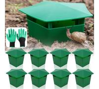Hojalis Lot De 8 Pièges À Escargots, Piege A Limace, Piège À Escargots, Accompagné De 1 Paire De Gants, Piege À Limaces pour Attraper Les Limaces Et Les Escargots, Protection des Plantes De Jardin