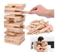 Hojalis Lust Tower Lot de 48 blocs empilables en bois pour améliorer les relations, jeux de couple pour adultes, rendez-vous galants, fêtes, cadeaux de Saint-Valentin