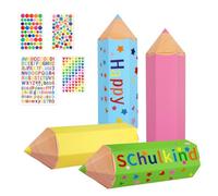 Hojalis Pack de 12 Petits Cônes D'école, 20 x 6CM Mini Cornets Scolaires, Sacs à Sucre à Remplir pour la Rentrée des Classes, Boîte de Bonbons Colorée pour la Rentrée Scolaire, Cornet Surprise