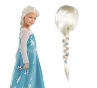 Hojalis Perruque Elsa, Reine des Neiges Enfant, Raiponce, Accessoire Reine des Neiges Fille, Cosplay Carnaval Halloween, Convient aux Enfants âgés de 3 ans Et Plus