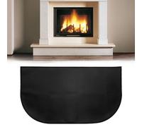 Hojalis Tapis de Cheminée Demi-Rond, 105 * 50CM Tapis de Cheminée, Tapis Ignifuge Devant De Cheminee, Plaque de Protection Contre Les étincelles pour Poêle, pour Cheminées Aans la Cuisinière,Barbecue