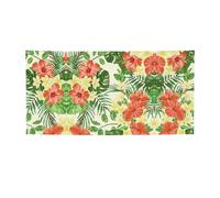 Hojas Tropicales Y Flores Bannière de fête imprimée, décorations pour toutes les occasions, pour Thanksgiving, fêtes d'anniversaire et plus encore