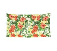 Hojas Tropicales Y Flores Bannière de fête pour rassemblements, festivals, décoration résistante aux UV, convient pour Halloween, bar, salon