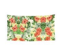 Hojas Tropicales Y Flores Bannière murale Décoration de fête Poster Célébration 180 x 90 cm Toussaint Halloween