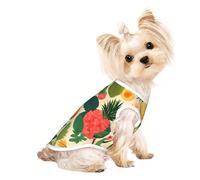 Hojas Tropicales Y Flores Débardeur sans manches pour chien et chat Imprimé floral