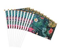 Hojas Tropicales y Flores Drapeau de facilitation d'impression léger pour défilé de décoration d'intérieur événements Utilisation polyvalente