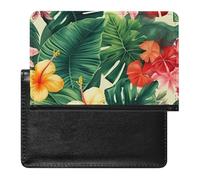 Hojas Tropicales Y Flores Étui de protection pour passeport avec blocage RFID, porte-carte d'identité, portefeuille de voyage sécurisé pour passeport, tickets, cartes de crédit, style, taille unique,