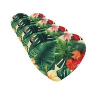 hojas tropicales y flores Lot de 4 cartes désodorisantes pour voiture pour homme et femme - Accessoires de voiture mignons - Parfum durable - Diffuseur de voiture à suspendre - Tablettes