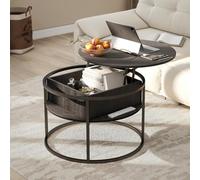 HOJINLINERO Table basse surélevée pour salon avec rangement caché, canapé moderne extrémité thé table centrale meubles de salon, noir