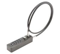 HOJLKLD Antivol à câble avec combinaison, câble en acier de 69,5 cm, serrure à combinaison à 4 chiffres avec code réinitialisable pour vélos, petites clôtures, classeurs, armoires, portes de