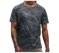 HOKA - Everyrun S/S CLF PRT - T-shirt de running - L - black / white prt