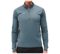 Hoka – T-shirt running Glidetech Quarter Zip, col montant demi-zippé, léger, stretch, Faded Navy L