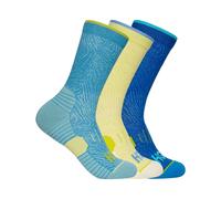 Hoka - Lot de 3 paires de chaussettes de trail/running mi-hautes - Crew Run Sock 3-Pack Alpine Blue / Cardamon / Ultramarine - Taille XL - Bleu Bleu XL