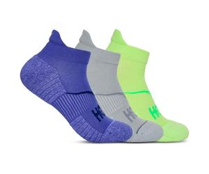 HOKA - No-Show Run Sock 3-Pack - Chaussettes de running - Unisex S | EU 34-38 - celestial blue / mineral blue / neon yuzu