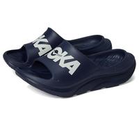 Chaussures de recuperation hoka ora athletic slide bleu blanc unisexe